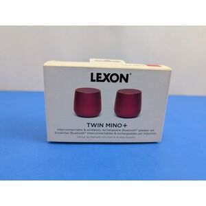 Lexon Twin Mino+ Portable Bluetooth Speaker with Microphone Red 2 Pack LA126